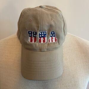 Tan USA Adjustable Hat
